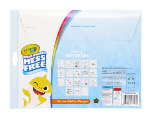 Crayola® Color Wonder Pinkfong Baby Shark Coloring Set Perspective: back
