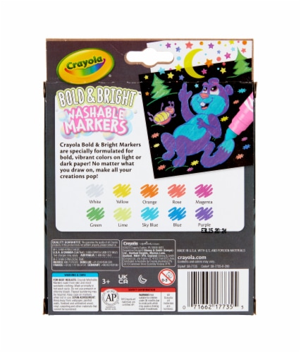 Crayola® Bold & Bright™ Washable Markers Perspective: back