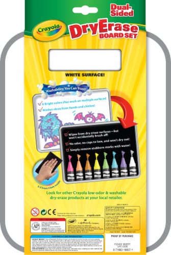 Crayola® Dual-Sided Dry Erase Marker & Board Set Perspective: back