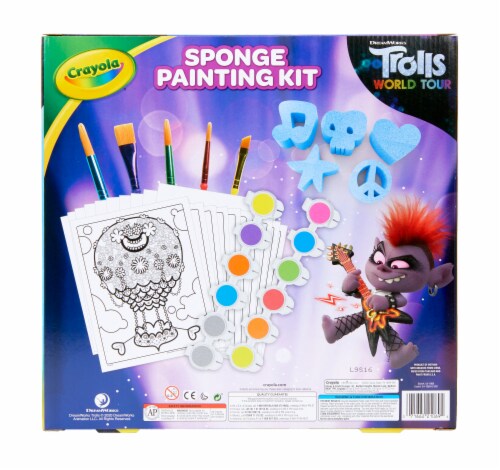Crayola Trolls World Tour Sponge Painting Kit Perspective: back