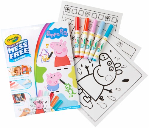 Crayola Color Wonder Peppa Pig™ Coloring Pad and Markers Perspective: back