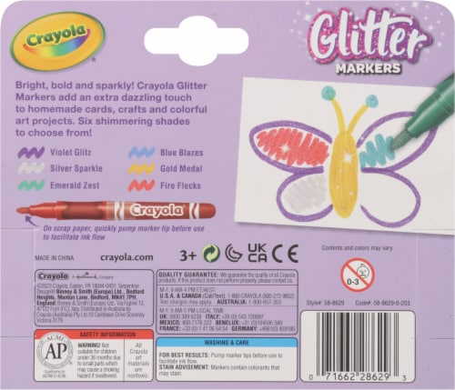 Crayola Glitter Crayons, 16 Count, Assorted Colors, Ideal For Home