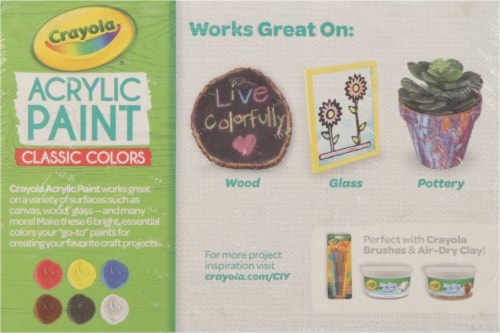 Crayola® Classic Colors Acrylic Paint Set Perspective: back