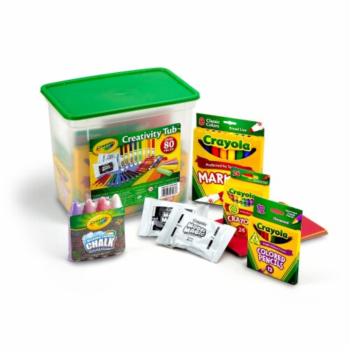 Crayola Creativity Tub 80/Pieces Per Box 04-5358 Perspective: back