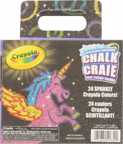 Crayola Glitter Scintillants Washable Sidewalk Chalk Perspective: back