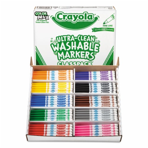 Crayola Marker,Wshable,200bx,Fine 588211 Perspective: back