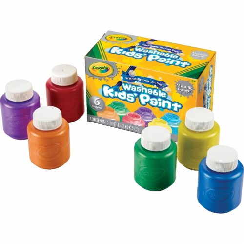 Crayola Washable Glitter Paint, Great for Classroom Projects, 6 Count