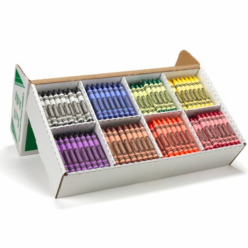 Crayola Classpack Large Size Crayons, 50 Each of 8 Colors, 400/Box 528038 Perspective: back