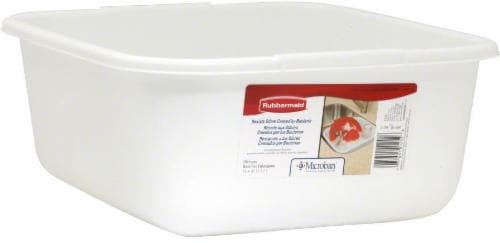 Rubbermaid Microban Dishpan - White Perspective: back