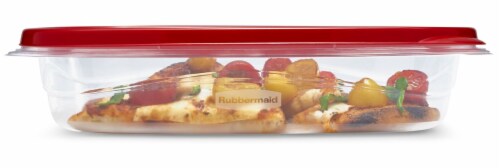 Rubbermaid® TakeAlongs® Divided Rectangle Food Storage Containers -  Clear/Red, 1 ct - Harris Teeter