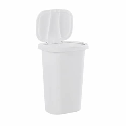 Rubbermaid 13.25 Gallon Rectangular Spring-top Lid Kitchen Wastebasket Trash  Can For Tall Trashbags, White : Target