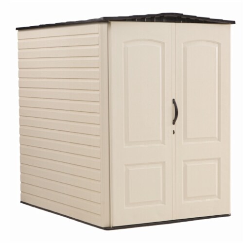 Rubbermaid 7 x 7 Foot Weather Resistant Resin Outdoor Storage Shed, Gray