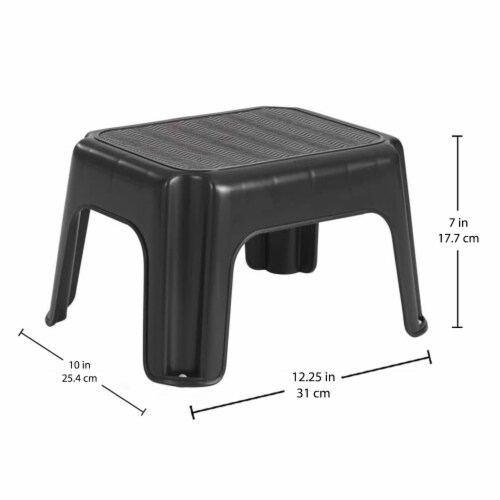 Rubbermaid® Durable Black Plastic Step Stool, 1 Piece - Fred Meyer