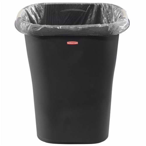 Rubbermaid 8 Gallon Plastic Home/Office Wastebasket Trash Can with Liner Lock Perspective: back