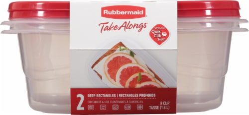 Rubbermaid® TakeAlongs Rectangle BPA-Free Plastic Snap Seal Food Storage Container Perspective: back