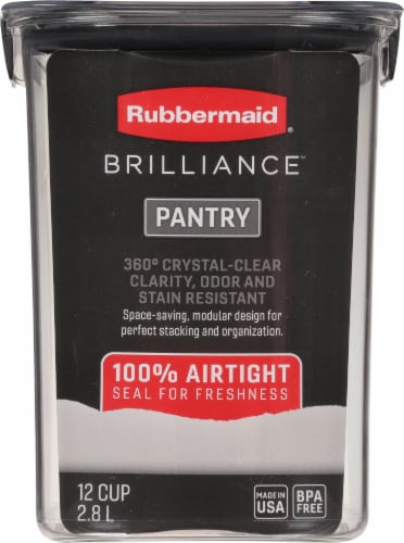 Rubbermaid Brilliance Pantry Organization Sugar Container - Clear Perspective: back