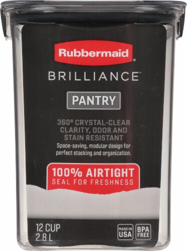 Rubbermaid Brilliance Pantry Organization Sugar Container - Clear Perspective: back