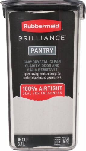 Rubbermaid® Brilliance™ Pantry Organization Container - Clear Perspective: back