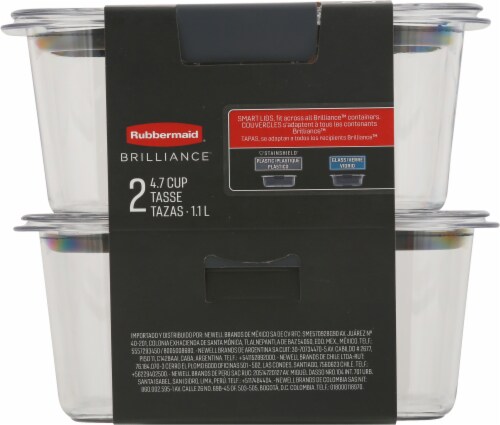 Rubbermaid® Brilliance™ Medium Deep Container - 2 Pack Perspective: back