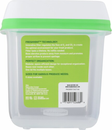 Rubbermaid® FreshWorks Medium Produce Saver Container - Green, 7.2