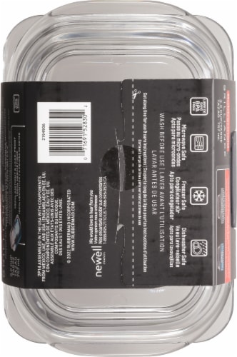Rubbermaid® Brilliance Glass Storage Container Perspective: back