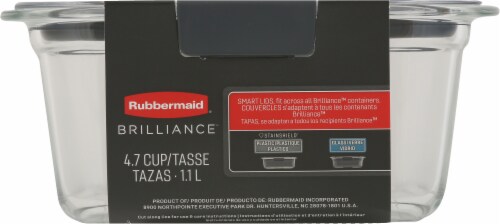 Rubbermaid® Brilliance Glass Rectangular Food Storage Container - Clear Perspective: back
