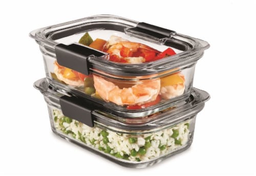 Rubbermaid® Brilliance™ 3.2-Cup Glass Food Storage Containers Perspective: back
