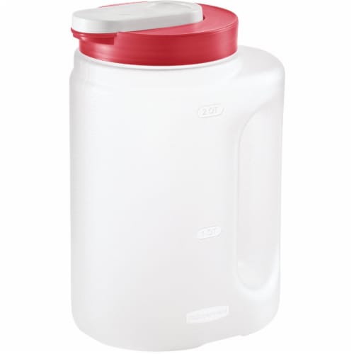 Rubbermaid® Mixermate™ Pitcher - Clear / Red Perspective: back