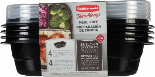 Rubbermaid 20pc TakeAlongs Meal Prep Divided Rectangle Containers Set