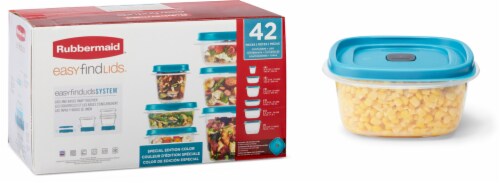 Rubbermaid Easy Find Lid Container Set - Peacock Perspective: back