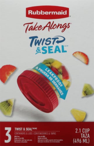 Rubbermaid® Take Alongs® Twist and Seal™ Food Storage Containers Perspective: back