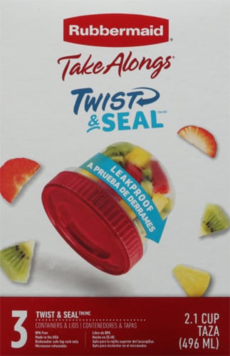 Rubbermaid® TakeAlongs® Twist and Seal Liquid Storage Container - 3 Pack -  Red, 2 ct / 473 mL - Foods Co.