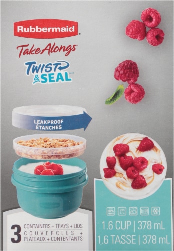 Rubbermaid® Take Alongs® Twist & Seal Leak Proof Food Storage Containers Perspective: back