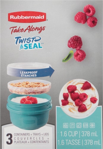 Rubbermaid® Take Alongs® Twist & Seal Leak Proof Food Storage Containers, 3  pk - Kroger