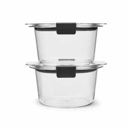 Rubbermaid® Brilliance™ Round Food Storage Containers - Clear Perspective: back