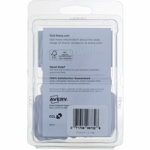 Avery Marking Tags, 1.75in X 0.09in, Pre-Strung, White 6732, 100 Ct Perspective: back