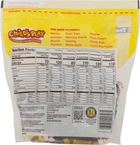 Tootsie® Child's Play® Funtastic Favorites Assorted Halloween Candy Perspective: back