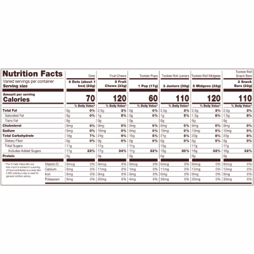 Tootsie® Child's Play® Assorted Tootsie Roll® Favorites Candy Bag Perspective: back