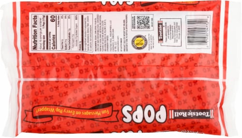 Tootsie Roll Cherry Pops Friendship Exchange Valentine Candy Bag Perspective: back