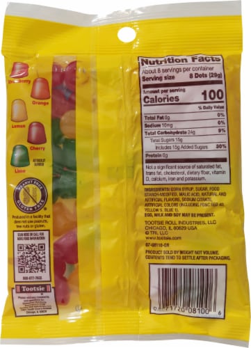 Tootsie Dots® Assorted Gummy Candy Pieces Perspective: back
