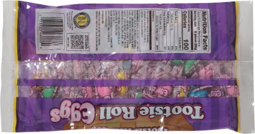 Tootsie Roll Eggs Easter Candy Perspective: back