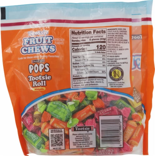 Tootsie® Fruit Chews Candy Variety Bag Perspective: back