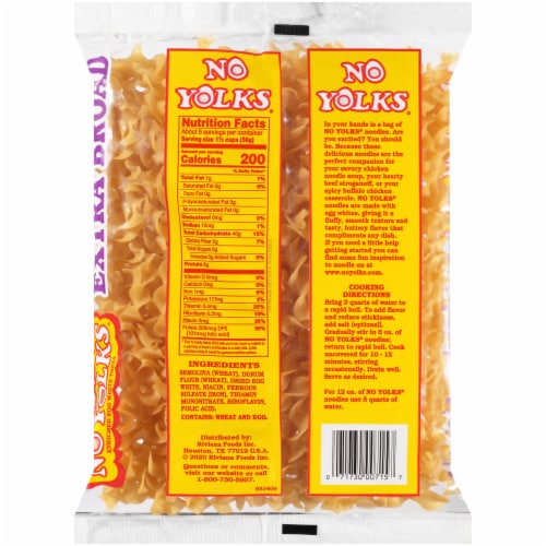 No Yolks Extra Broad Enriched Egg White Pasta Perspective: back