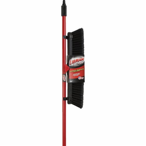 Libman® High Power Smooth Sweep Push Broom - Red / Black Perspective: back