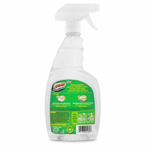 Libman® White Tea & Thyme Granite & Stainless Steel Cleaner Spray Perspective: back