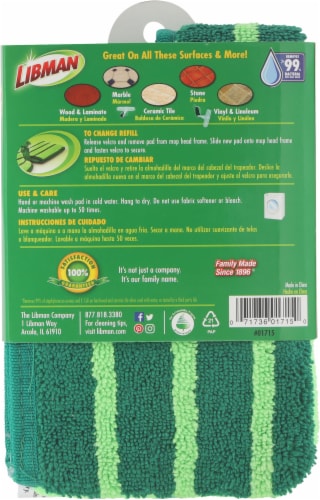 Libman® Freedom Spray Mop Dual-Sided Microfiber Pad Refill Perspective: back