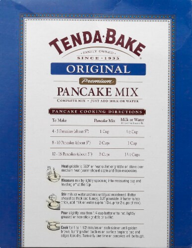 Tenda-Bake® Premium Original Pancake Mix Perspective: back