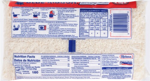 Blue Ribbon Extra Long Grain Enriched Rice Perspective: back
