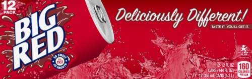 Big Red® Soda Cans Perspective: back