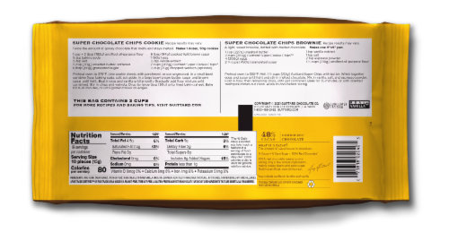Guittard® Super Cookie Chips™ Semisweet Chocolate Perspective: back